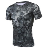 Tactics Style T Shirt For Men Outdoor Tactics T-shirt Stretch Short Sleeve Military Fan T-shirt