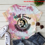 Back to the Future Costume Printed Tie-Dyed Adult Milk Silk Short Sleeve T-shirt