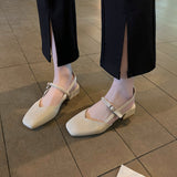 Nude Pumps Block Heel