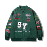 All Star Varsity Jacket Vintage Embroidered Motorcycle Clothing Jacket Coat