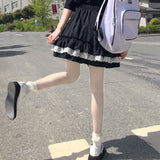Gothic Lolita Harajuku Style Clothing Hot Girl Sweet Cool Solid Skirt Skirt