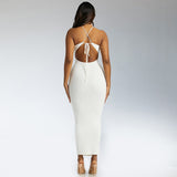 Music Festivals Rave Outfits Dress Summer Sexy Suspenders Backless Slim Fit Sheath Dress