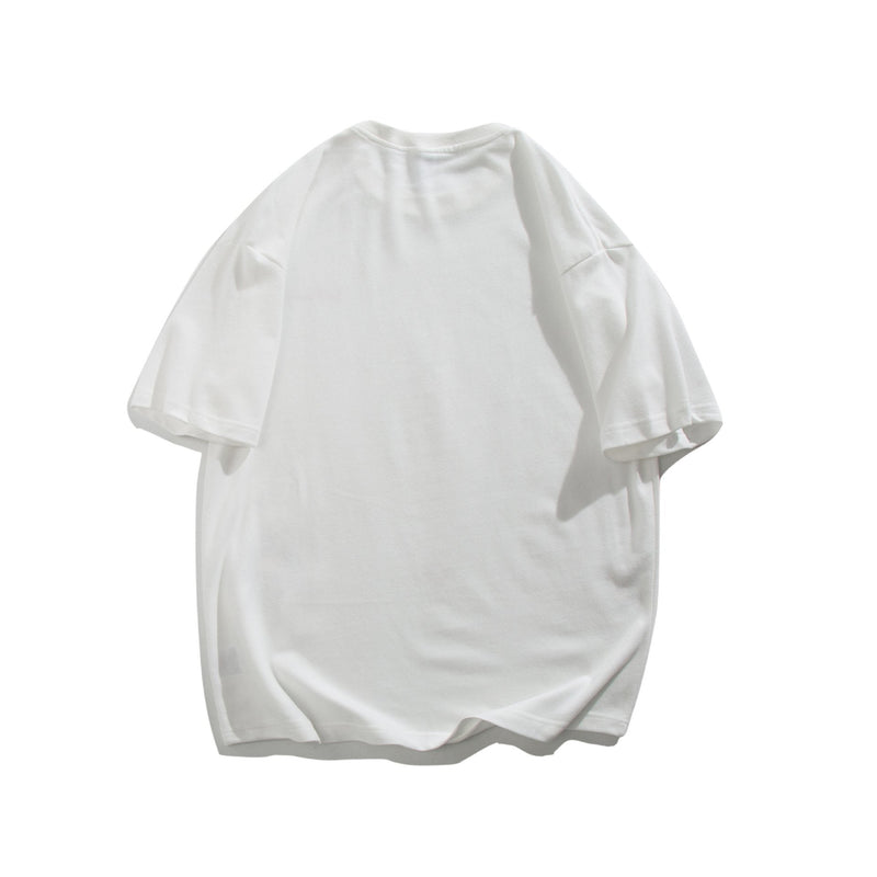 Men T Shirt Summer Casual Tops Men's Vintage Men's round Neck Short Sleeve Casual Loose Cartoon Printed T-shirt