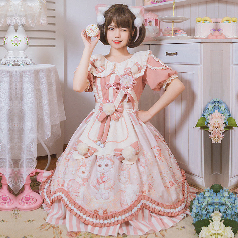Gothic Lolita Harajuku Style Clothing Lolita Dress Japanese Pastoral Style Sweet Dress Female