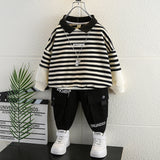 Toddler Boys Sweater Boys Spring Clothes Suit Striped Polo