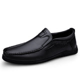 Loafers for Men Summer Genuine Leather Soft Leather Bottom British Style Business Casual Handmade Men's Shoes