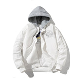 Varsity Jacket Embroidered Flight Suit Coat Stand Collar Jacket