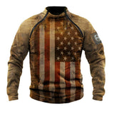 Tactics Style Men Sweatshirts & Hoodies Men's Long Sleeve Retro 3D Printed Outdoor Casual Sweatshirt
