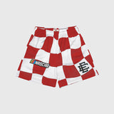 Eric Emanuel EE Shorts Black and White Checkerboard Plaid Color Matching Men's Running Casual Shorts