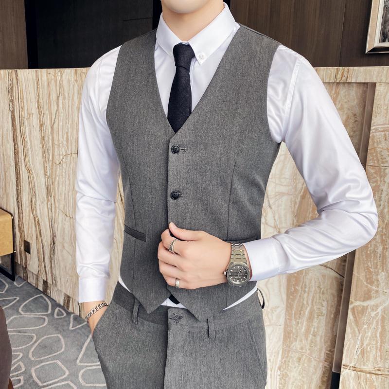 Men's Dress Vests Men's Vest Casual Jacket Business Waistcoat Men's Suit Vest Slim Fit
