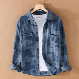 Denim Shirts for Spring and Autumn Casual Loose Long Sleeve Jacket Men