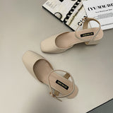 Nude Pumps Block Heel