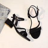 Nude Chunky Heel Sandals