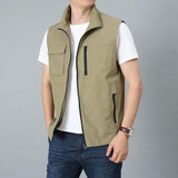 Mens Golf Vest Sports Slim Jacket Men's Sport Leisure Vest Spring and Autumn Vest Men's Waistcoat Vest