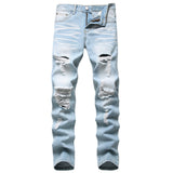 J Shaped Jeans Men's Pants Trendy Slim Denim Straight-Leg Pants