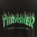 Thrasher T Shirt Thrasher Green Phantom Quartz Flame Loose Short Sleeve Fall Winter Couples Men