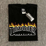 Thrasher T Shirt Spring/Summer Cotton Loose Casual Short Sleeve Summer