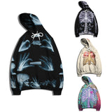 Skeleton Hoodie 3D Printing Hoodie Transparent Hand Bone