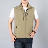 Mens Golf Vest Sports Slim Jacket Men's Sport Leisure Vest Spring and Autumn Vest Man Sleeveless plus Size Vest