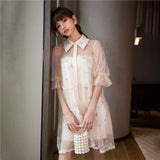 Fairy Dress Summer Niche Women's Clothing Pure Desire Style Puff Sleeve Shirt Dress Embroidery