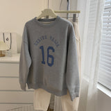 Diana Harvard Sweatshirt Cartoon Vintage Fleece-Lined Casual Sweatshirt