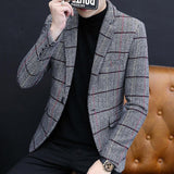 Casual Groom Attire Tuxedo Suits for Men Business Men Suit Fashion Fall/Winter Slim Coat