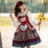 Gothic Lolita Harajuku Style Clothing Pastoral Style Lolita Small Skirt JSK Daily Light Lo Girl Dress