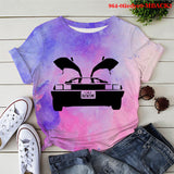 Back to the Future Costume Milk Silk Short Sleeve T-shirt Women's Short