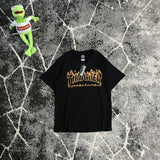 Thrasher T Shirt Flame Print round Neck Couple Style
