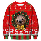 Ugly Christmas Sweater 3D Digital Printing Sweater Casual Loose Pullover for Men and Women Same Style Undershirt