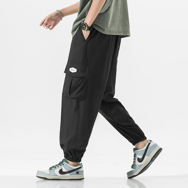 Men Cargo Pants Men's Summer Thin Track Pants Fashion Brand Casual Loose Pants