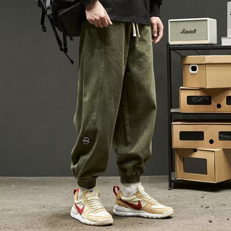 Men Cargo Pants Overalls Men's Spring Loose Casual Pants for Boys