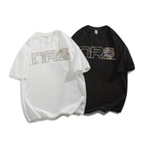 Men T Shirt Summer Casual Tops Men's Summer Retro Men's round Neck Short Sleeve Casual Loose Letter Printed T-shirt Fashion