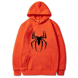 Men Spider Hoodie Spider-Man Pattern Printed Fleece Hoodie