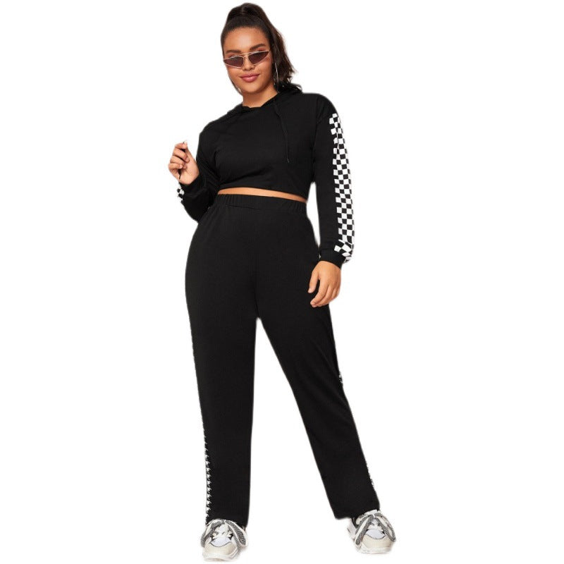 Women Plus Size Pants Patchwork Casual Pants