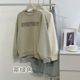 Diana Harvard Sweatshirt Raglan Sleeve Letter Printed Crew Neck Sweatshirt Female