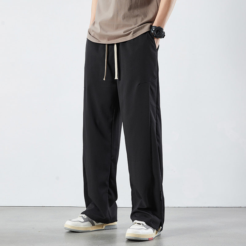 Men Sweatpants Loose Wide Leg Draped Casual Pants Sports