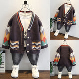 Toddler Boys Jackets Boys' Knitted Sweater Cardigan Coat