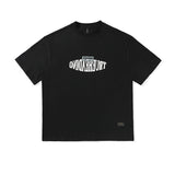 Men T Shitrs Geometric Letter Printed round Neck T-shirt