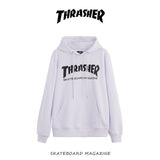 Thrasher Hoodie Flame Sweater Autumn and Winter Sports Loose Hooded