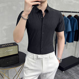 Men Short Sleeve T-Shirt Stretch Shirt Men's Short Sleeve