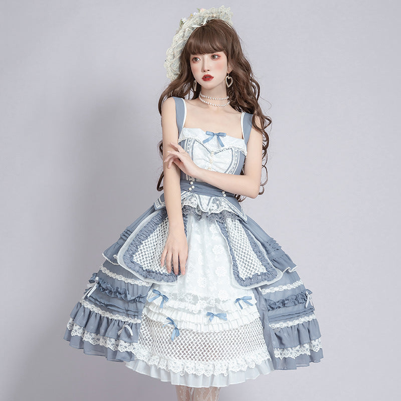 Gothic Lolita Harajuku Style Clothing Lolita Dress Original Pastoral Style Summer Light Lo Small Skirt JSK