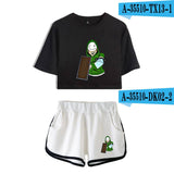 Dreamwastaken Men's Novelty Hoodies Dream Merch Shirt Printed Sexy Navel Exposed T-shirt Shorts Set