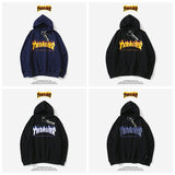 Thrasher Hoodie Sweater Hooded Velvet Padded Loose Long Sleeve