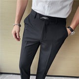 Men Trousers Fashionable Embroidered Casual Suit Pants