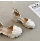 Nude Block Heel Sandals