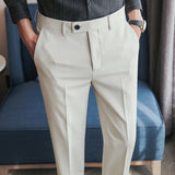 Men Trousers Ice Silk Drape Men Small Suit Pants