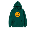 Smiley Face Hoodie Smiley Cartoon Printed Hoodie Men's Coat