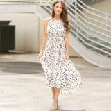 Beth Dutton Bohemian Dress Summer Spring Midi Dresses Polka Dot Print Dress