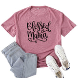 Boy Mama T Shirt Blessed Mama Printed T-shirt